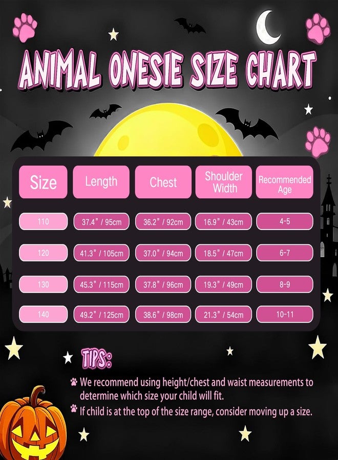 digi Cat Costume for Girls, Halloween Costumes for Kids, Black Onesie Pajamas Animal One Piece Costume Cosplay 4-12T - Image 5